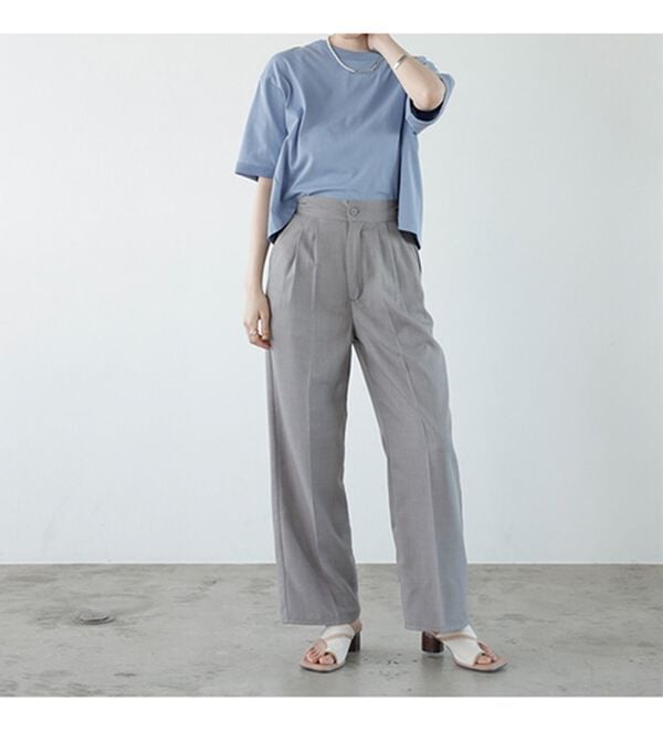 GeeRA（ジーラ）の「２ＷＡＹハイウエストスラックスパンツ（フルレングスパンツ）」｜詳細画像