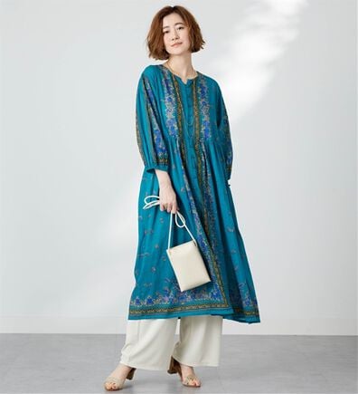 BELLUNA（ベルーナ）の「〈ＩＮＤＩＡ〉花柄プリントワンピース（その他ワンピース）」