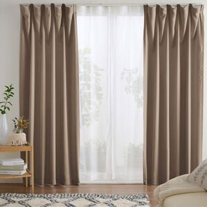 iellio（イエリオ）の「お買得カーテンセット＜３級遮光・４枚組・洗える・無地・既製サイズ＞（ドレープカーテン）」｜モカブラウン