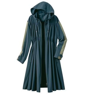 ルフラン（ルフラン）の「お洒落なシャーリング使いコート（ハーフコート）」｜ネイビー系