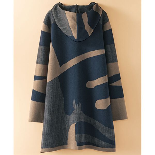 BELLUNA（ベルーナ）の「フードデザインニットジャカードコーディガン（ニットカーディガン）」｜詳細画像