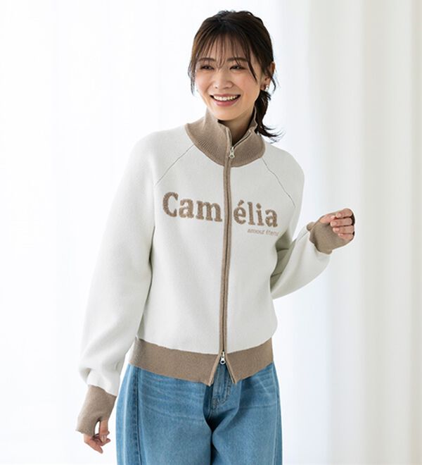 BELLUNA（ベルーナ）の「ジッパーロゴニットパーカー（その他ジャケット）」｜詳細画像