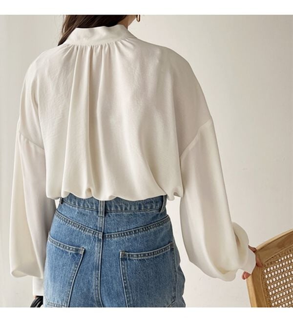 GeeRA（ジーラ）の「前後２ｗａｙボウタイブラウス（ブラウス）」｜詳細画像