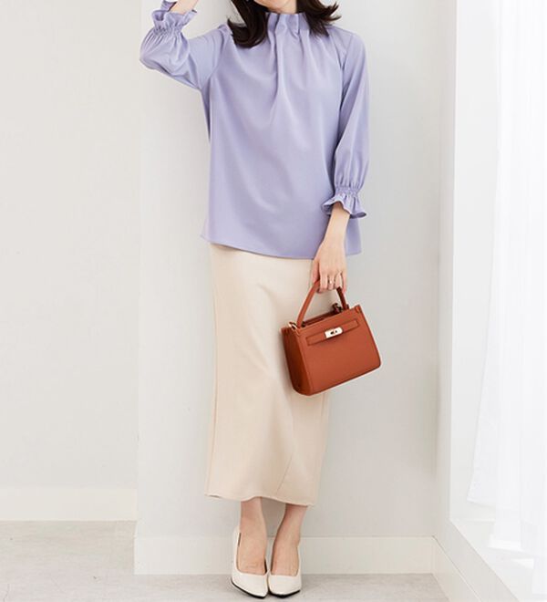 BELLUNA（ベルーナ）の「着脱楽々！タックデザインブラウス（ブラウス）」｜詳細画像