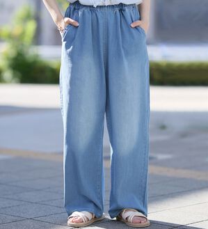 A HAPPY MARILYN（アハッピーマリリン）の「【Ｌ～８Ｌ】伸びるが正義「推し」デニムパンツ（フルレングスパンツ）」｜詳細画像