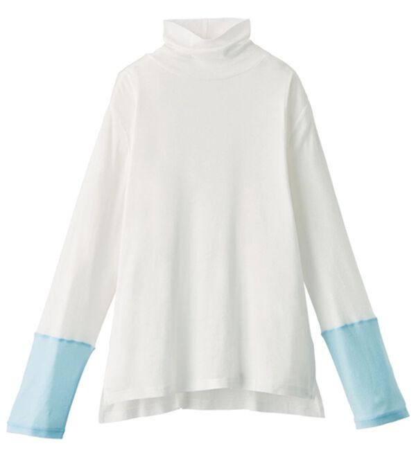 BELLUNA（ベルーナ）の「綿１００％配色シアープルオーバー（カットソー）」｜詳細画像