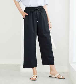 BELLUNA（ベルーナ）の「ヒンヤリ爽快！イージーワイドパンツ（ワイドパンツ・ガウチョ）」｜黒