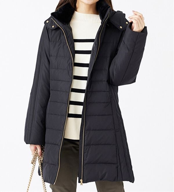 BELLUNA（ベルーナ）の「フレンチダウン使い細見えキルト切替ロングコート（ロングコート）」｜詳細画像