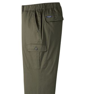 「＜コムルヴァン・オム＞ラクして暖か裏フリースパンツ（メンズフルレングスパンツ）」｜カーキ