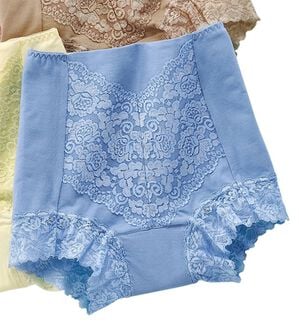 LAVIENNE（ラヴィエンヌ）の「旅のお供にこれ１枚！お腹スッキリ安心ショーツ　単品（安心ショーツ）」｜ブルーグレー
