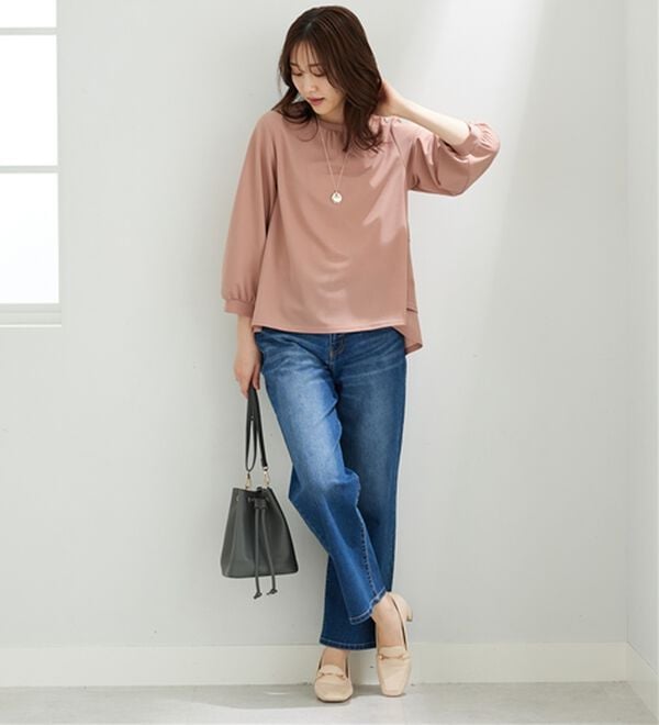 BELLUNA（ベルーナ）の「【再入荷】ボリューム袖美人顔バックフレアーＴブラウス（ブラウス）」｜詳細画像