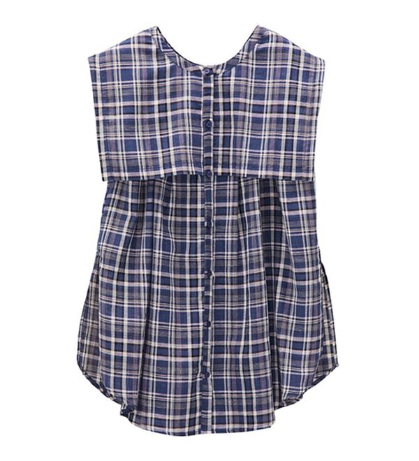 GeeRA（ジーラ）の「シアーチェックセーラーカラーブラウス（ブラウス）」｜詳細画像