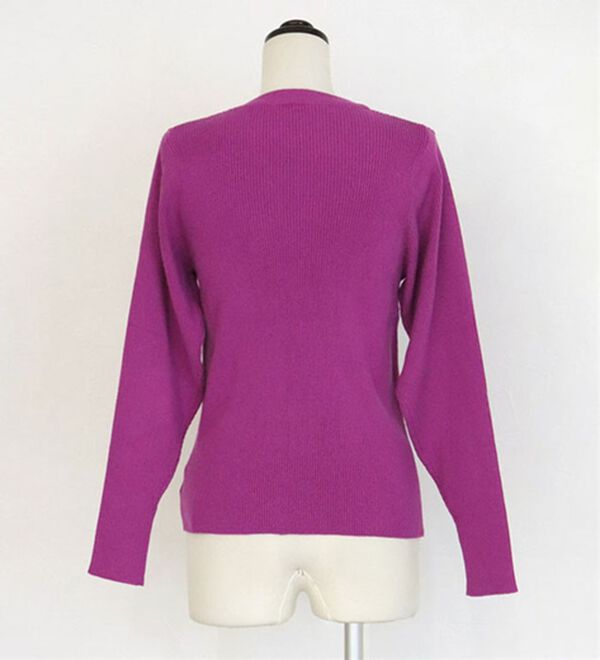 Pierrot（ピエロ）の「クルーネックリブニット（ニット・セーター）」｜詳細画像