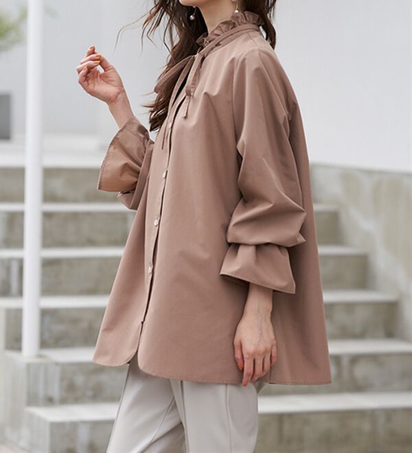 RANAN（ラナン）の「プチフリルリボン付きブラウス（ブラウス）」｜詳細画像