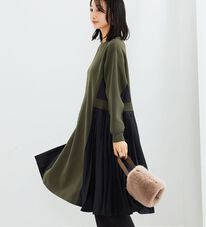BELLUNA（ベルーナ）の「とろみ素材プリーツ切替ワンピース（その他ワンピース）」