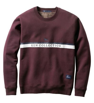 「＜ケン・コレクション＞刺しゅうデザインが魅力の裏ボアトレーナー（メンズトレーナー）」