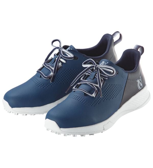 「＜コムルヴァン・オム＞幅広４Ｅスパイクレスシューズ（メンズウォーキングシューズ）」｜ネイビー