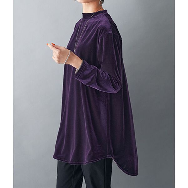 BELLUNA（ベルーナ）の「ベロア素材裾ラウンドチュニック（チュニック）」｜詳細画像