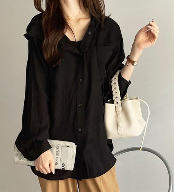 GeeRA（ジーラ）の「フード付きオーバーサイズシャツ（シャツ）」｜詳細画像