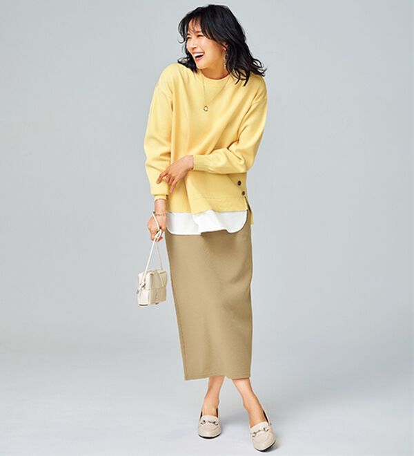 BELLUNA（ベルーナ）の「裏起毛素材ふくれジャカードナロースカート（ロングスカート）」｜詳細画像