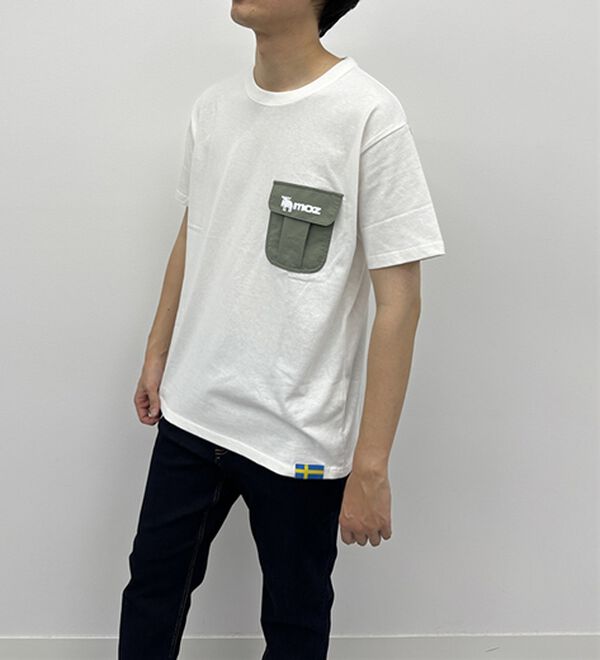 「＜モズ＞フラップポケット付綿１００％Ｔシャツ（メンズＴシャツ）」｜詳細画像