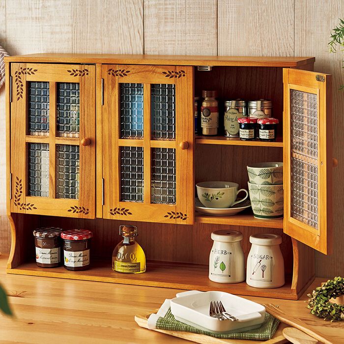 キッチンなんでも収納庫 ホワイト 組立品 キッチンなんでも収納庫2