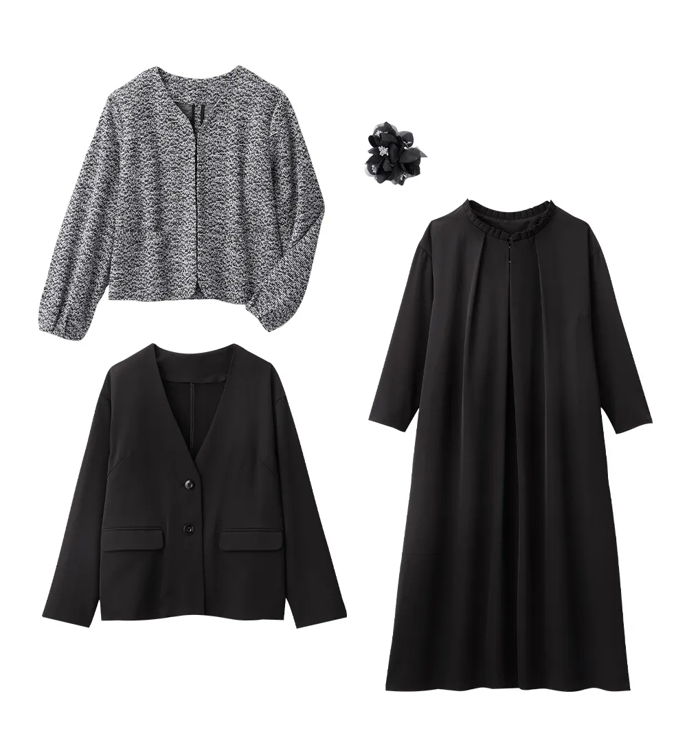 【入学式・卒業式】２ジャケット４点セットワンピーススーツ
