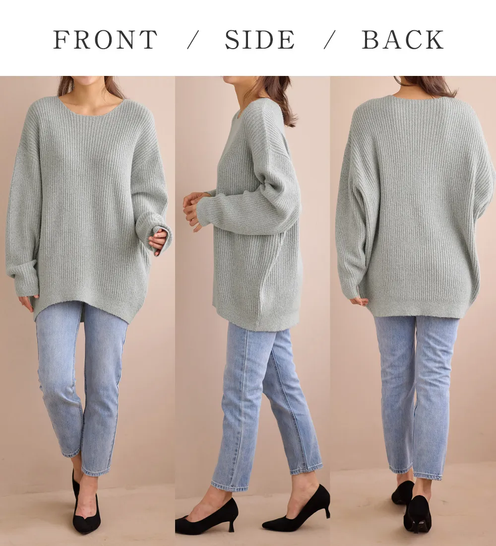 もっちりゆるニットトップス 
